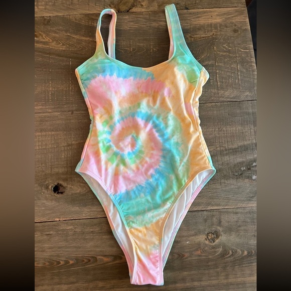 STONEY CLOVER X TARGET TIE DYE CHEEKY ONE-PIECE SWIMSUIT XS NWT - Picture 1 of 4